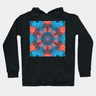 Psychedelic Hippie Flower Red and Blue Hoodie